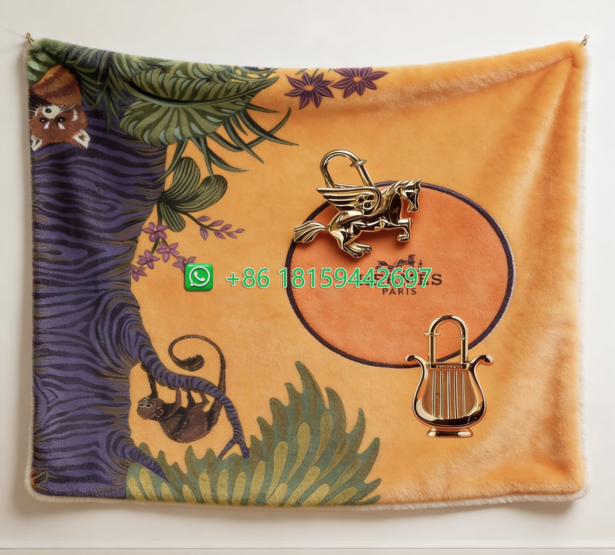 Hermes Throw Blankets